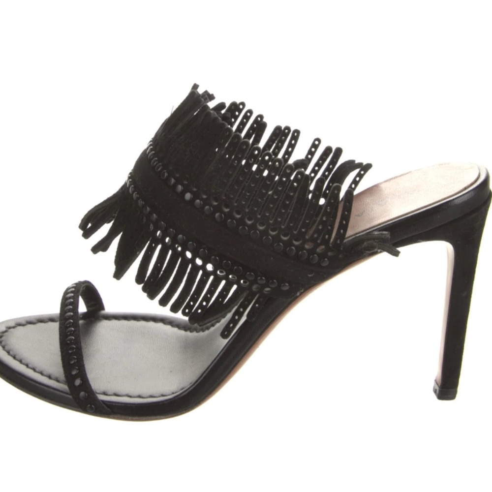 ALAÏA Suede Lasercut Accents Slides Size: 6 | US6, IT36 lather ITALY MSRP $1,300